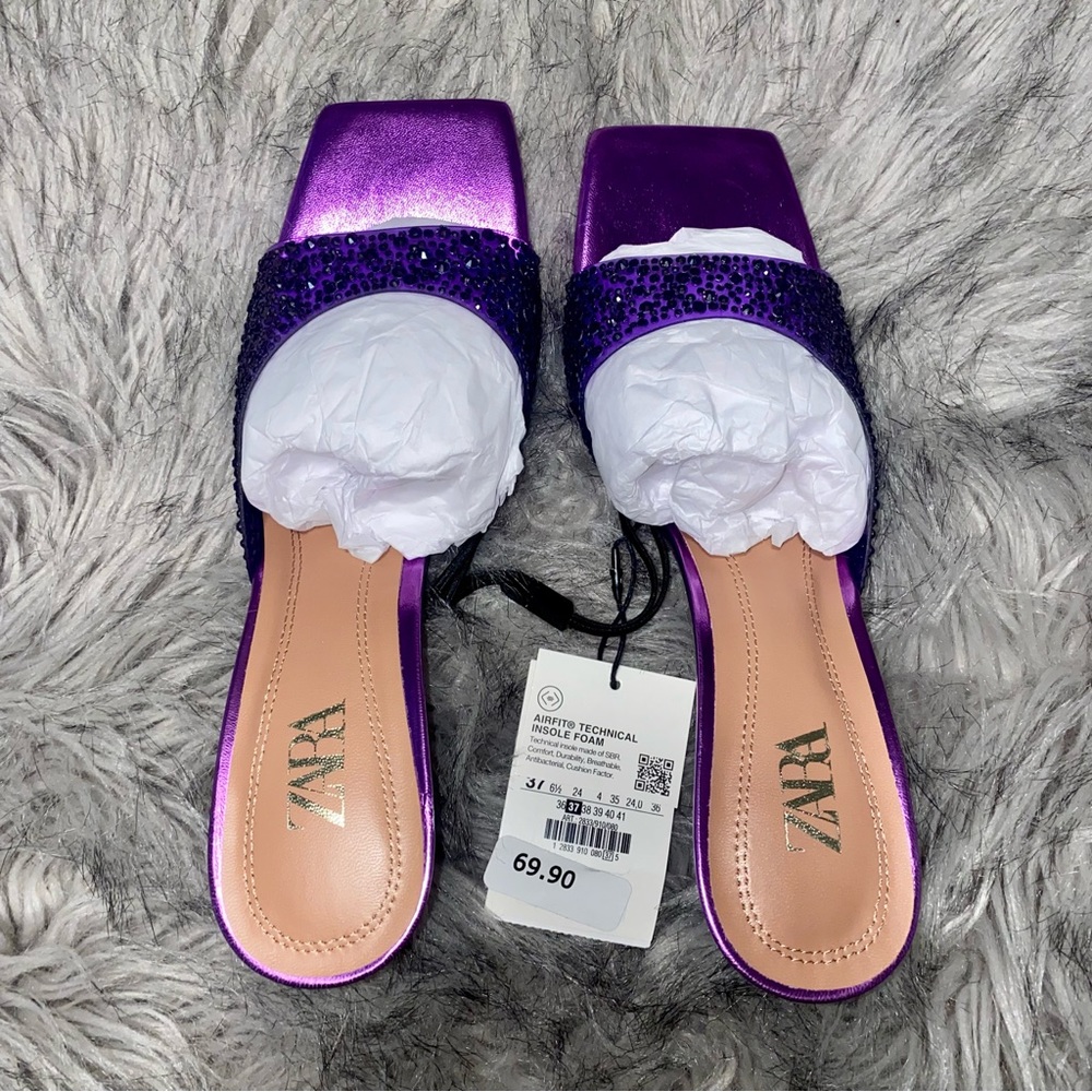 ZARA Rhinestone Sandals - Picture 5 of 7